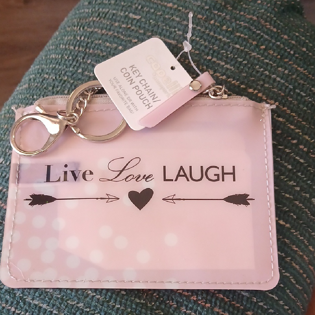 Capelli Of New York Pink Keychain Coin Pouch